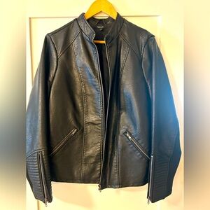 Torrid Black Faux Vegan Leather Moto Jacket